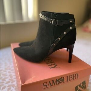 Black Studded Women's Ankle Boots